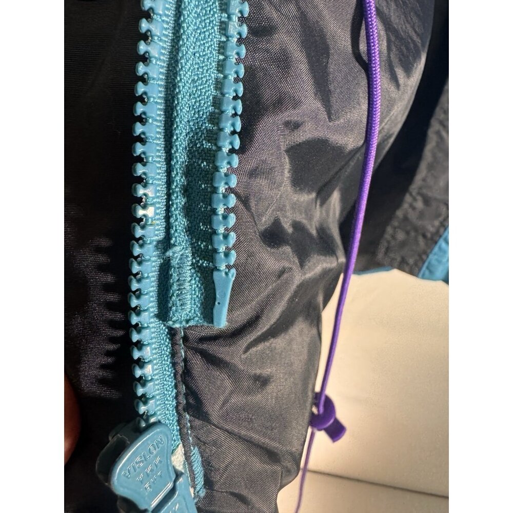 Vintage Columbia Bugaboo Ski Jacket Woman XL Teal Purple 90s Colorblock Gizzmo - Picture 12 of 16